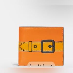 Coach Double Billfold Wallet With‎ Trompe L'oeil. New  no tag